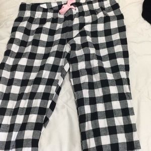 black and white checkered pajama pants